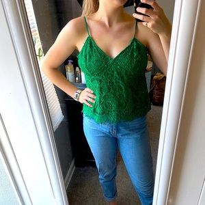 Emerald Green Lace Tank